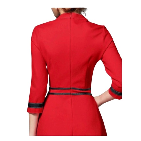 New Ribbon Trim Dress, Large NWT - Picture 4 of 5